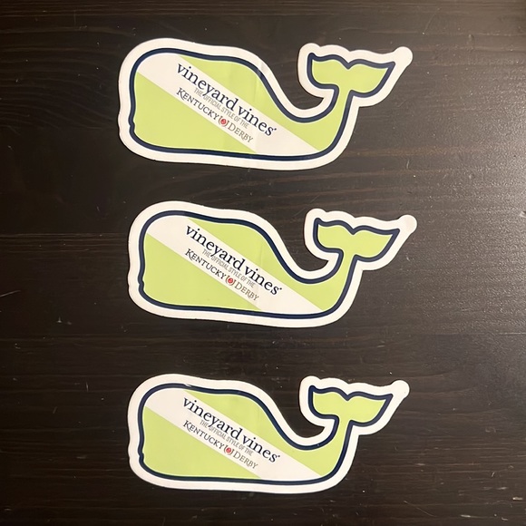 Two Brand New Limited Edition Kentucky Derby Vineyard Vines Whale Stickers - Picture 2 of 7